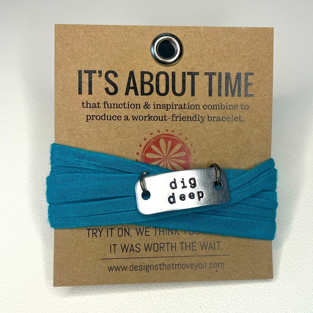 NIP Dig Deep Motivate Wrap Bracelet Teal